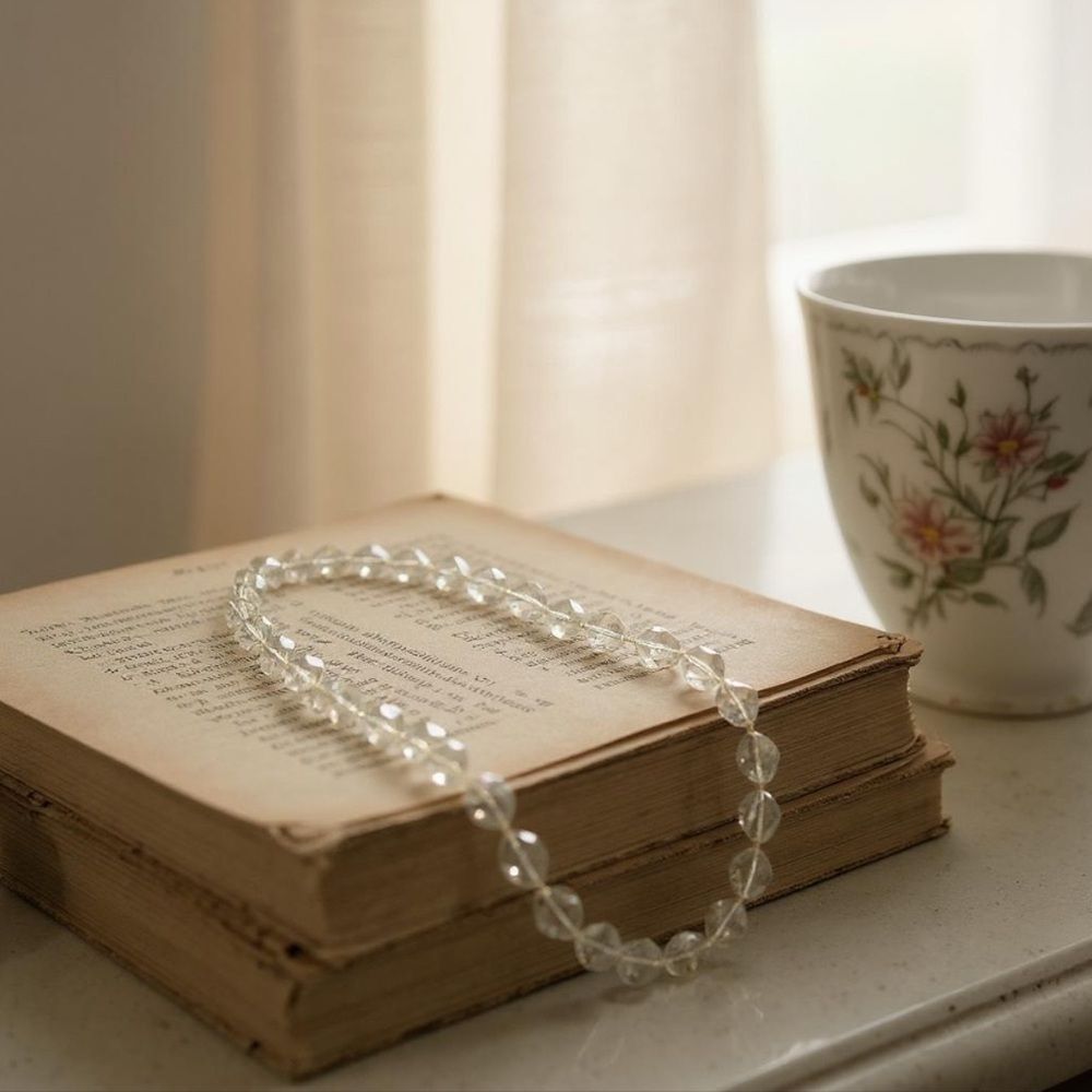 Sarah Coventry Clear Lucite Bead Necklace 1960s Retro Jewelry